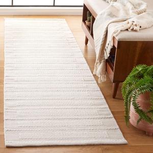 Ковер-дорожка SAFAVIEH, 69 x 244 см, Kilim Collection, Grey & Ivory, повседневный дизайн, идеален для помещений с высокой проходимостью: прихожая, ванная комната и кухня (KLM441F-28)