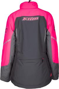 Женская зимняя утепленная куртка KLIM Strata для снегохода с мембраной Gore-Tex, Asphalt - Knockout Pink