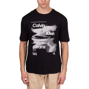 Футболка из хлопка с логотипом Calvin Klein, черный