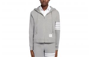 Худи 4 bar half & half мужское gray THOM BROWNE, серый