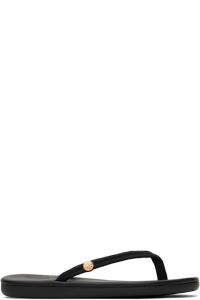 Черные шлепанцы Saionara Rope Ancient Greek Sandals