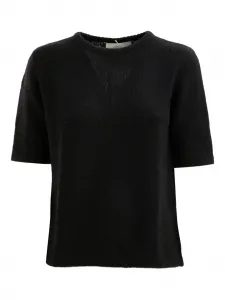Футболка из кашемира с короткими рукавами Lisa Yang, черный