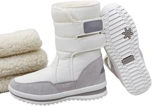 SkiPdrDa Женские зимние сапоги на снег водонепроницаемые, легкие, теплые, модные, средние по голенищу (6.5, синие)