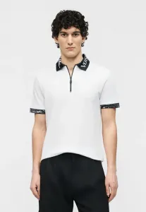 Футболка-Поло с логотипом zip Versace Jeans Couture, White