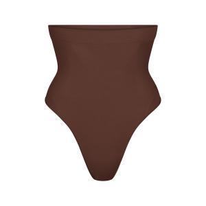 Стринги с высокой талией SKIMS Seamless Sculpt, цвет Cocoa