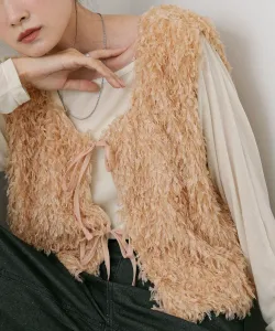 Жилет с бахромой, двусторонний