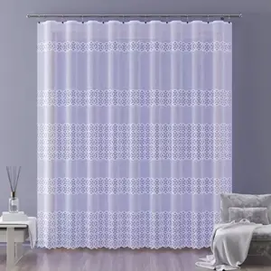 Жаккардовая штора на метр, высота 250 см, Siloma A140 белая, 250 см Wisan