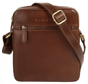 Сумка через плечо bugatti "REMO", натуральная кожа, цвет Cognac