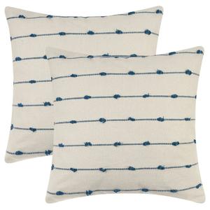 2 шт. Подушки для фермерского дома, декоративные наволочки, нейтральные наволочки, домашний декор, 18 x 18 дюймов Unique Bargains, синий