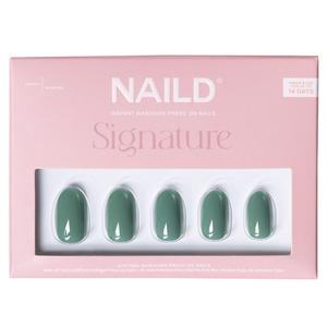 Искусственные ногти green #1 round softgel press on nails Naild, количество 1 шт.
