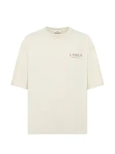 Футболка с логотипом Laneus, бежевый