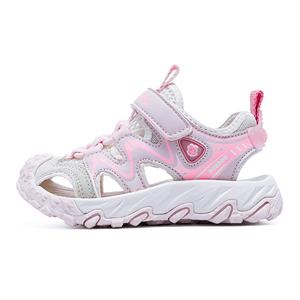 Нескользящие, дышащие, легкие, амортизирующие, низкие детские сандалии BOBDOG, розовый/бежевый