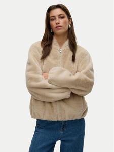 Меховое пальто regular fit Sonjaliga 10331291 Vero Moda, бежевый