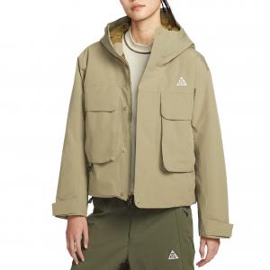 Nike Куртки Storm FIT для женщин, Olive Green/Anti Aircraft Gun Olive Green/University Gray/Mountain White, с капюшоном, умеренная посадка