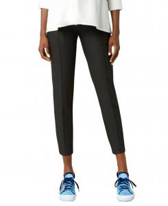 Брюки-платья зауженного кроя для беременных из черной итальянской эластичной костюмной ткани MARION, Black