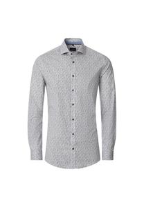 Рубашка с принтом в деловом стиле облегающая фигуру Venti, серый