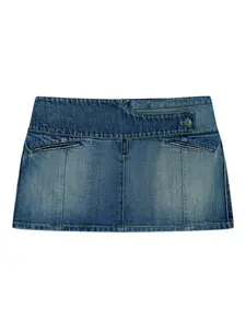 Джинсовая мини юбка со вставками Coperni, синий