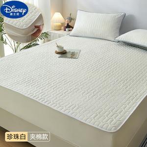 Disney Простыня на резинке 180х200 см, стеганая с цветочным принтом, цвет Pearl White