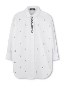 Платье с логотипом Karl Lagerfeld Kids, белый