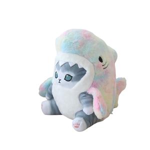 Плюшевая кукла трансформация акулы в котенка, высота 22см/33см/55см Pissie