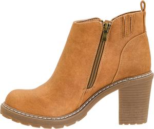 Ботильоны Corkys Footwear Rocky Top с каблуком 3 дюйма, мягкими амортизирующими стельками из EVA для ношения в течение всего дня, двумя функциональными молниями с каждой стороны и петлей для надевания, Camel