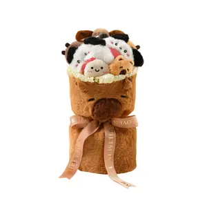 Плюшевая кукла Capybara Bouquet высотой 30 см LEVENKENESS