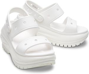 Сандалии Crocs Unisex Classic Mega Crush на платформе, белый