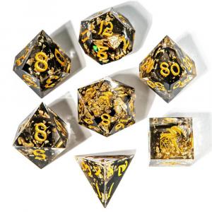 Аксессуары Hymgho Premium Gaming Sharp-Edge Polyhedral Dice Set: Captured Magic - Tainted Treasures (7)
