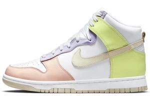 Кроссовки Nike Dunk High Skateboarding Shoes Unisex High-top Silver/White, белый