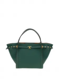 Маленькая кожаная шоппер-сумка Tod'S, зеленый