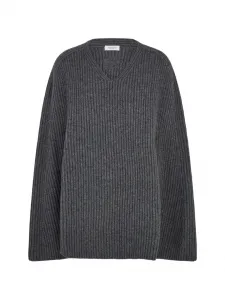 Пончо из кашемировой смеси Ferragamo, серый