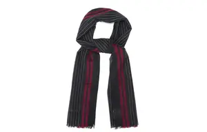 Шерстяной шарф женский черный BALLY