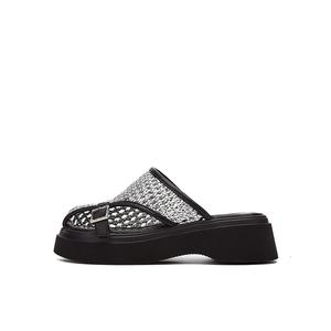 Кожаные лоскутные сандалии с закрытым носком женские DAPHNE, Apricot