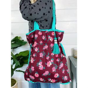 Хлопковая сумка-шопер с завязками и цветочным принтом In Floral Folklore Couture, Floral