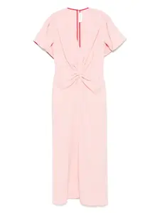 Платье со сборками VICTORIA BECKHAM, розовый
