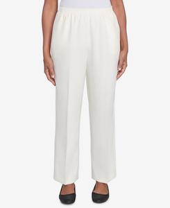 Укороченные брюки Petite Classic Poly Accord Alfred Dunner, Ivory