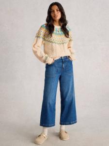 Свитер Izzy в технике фэр-айл White Stuff, Ivory/Multi