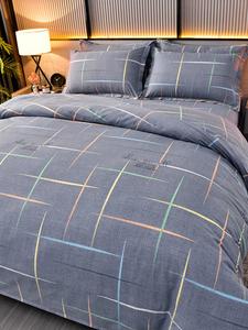 MIDO HOUSE Комплект постельного белья 1,5-спальный, 4 предмета, простыня 200x230 см, пододеяльник 200x230 см, 2 наволочки