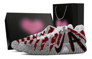 Nike Баскетбольные кроссовки Ja Morant 3 MUXUE Red Secret, Heart Box, износостойкие, низкие, унисекс, черно-красные