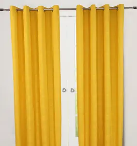 Шторы на люверсах HOMESCAPES Rajput Yellow, комплект из 2 шт., 140 x 140 см Homescapes