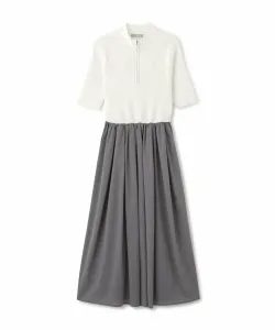 Трикотажное платье-рубашка с застежкой-молнией до середины груди Jill By Jill Stuart, цвет Gray