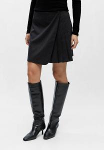 Юбка Object Denim skirt, Dark Grey Melange/Mottled Dark Grey