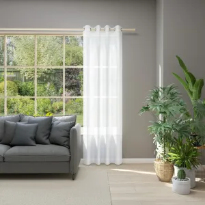 Нейтекс для вас! Штора «Аллюр», (1 шт.), штора на люверсах с металлическими люверсами, ширина 140 см, на заказ Neutex For You!, цвет reinweiß