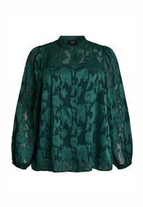 Блуза Zizzi Button-down blouse, Scarab/Dark Green