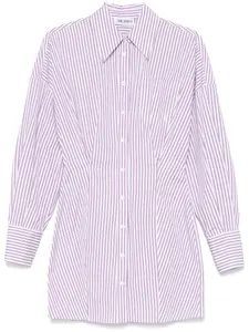Платье-рубашка в полоску The Attico, белый