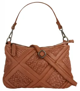 Сумка через плечо Samantha Look, натуральная кожа, производство Италия, цвет Cognac