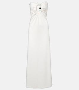 Платье макси со сборками Helix Christopher Esber, белый