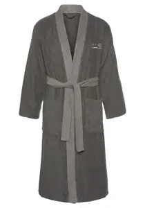 Халат унисекс H.I.S "Hannes" (1 шт.), мужской и женский, длинный, с карманами, S-3XL, серый