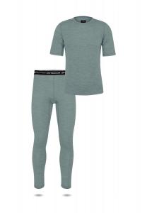 Мужской комплект из футболки и трусов из мериноса normani, синий