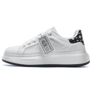 Нескользящие, амортизирующие, износостойкие, легкие, увеличивающие рост, низкие мужские кроссовки для скейтбординга KUX, White Black